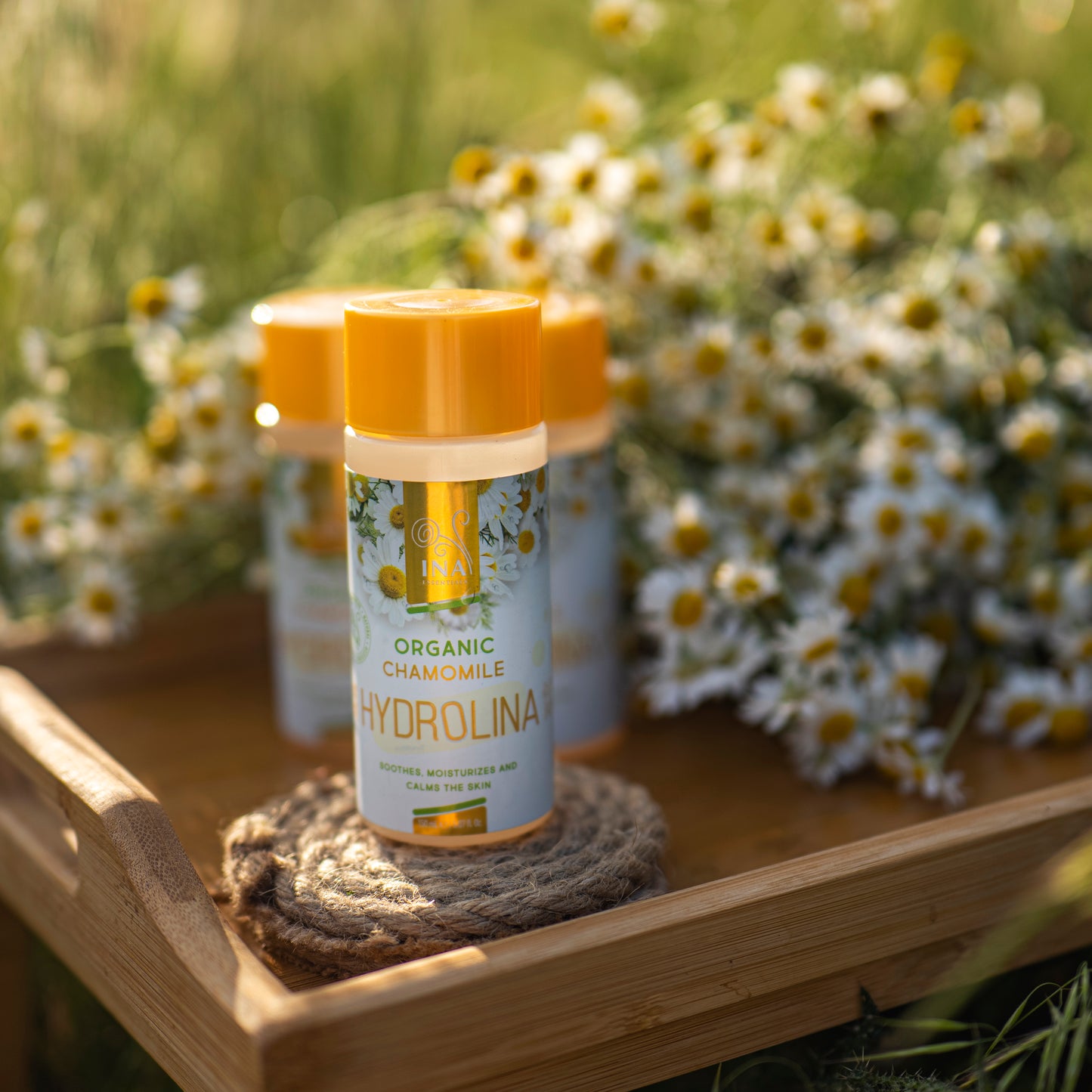+ Prezent Organiczna woda Rumiankowa - Hydrolina na Egzemę i Podrażnioną skórę