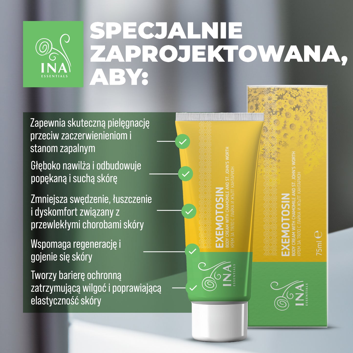 Kup 2 kremy na łuszczycę, egzemę lub podrażnioną skórę, a otrzymasz 1 organiczną wodę rumiankową gratis