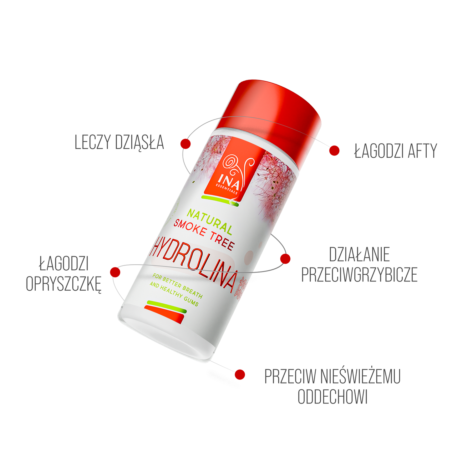 Płyn do płukania Jamy ustnej z Perukowca Podolskiego - Hydrolina - na krwawiące dziąsła i nieświeży oddech