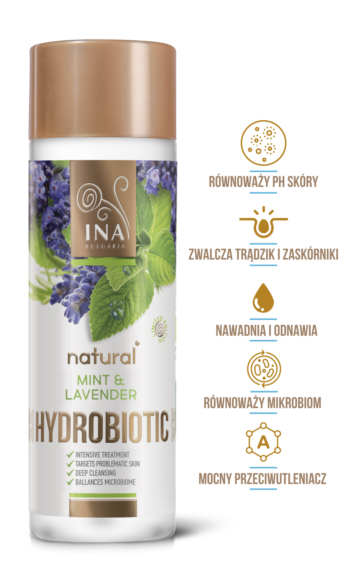 Hydrobiotic - Lawenda & Mięta - intensywna pielęgnacja skóry Trądzikowej