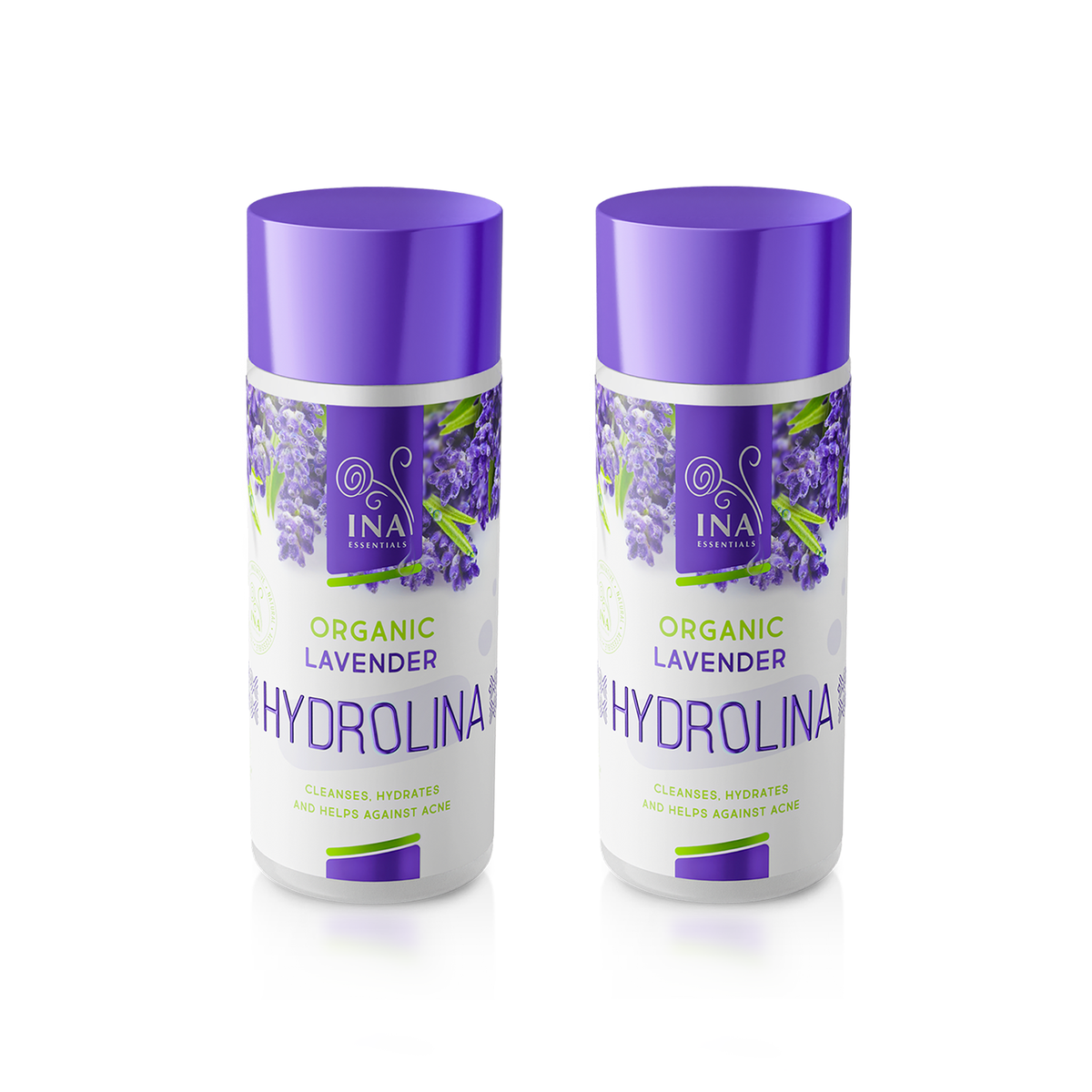 2x Organiczna woda Lawendowa - Hydrolina - Hydrolat Lawendowy na Trądzik