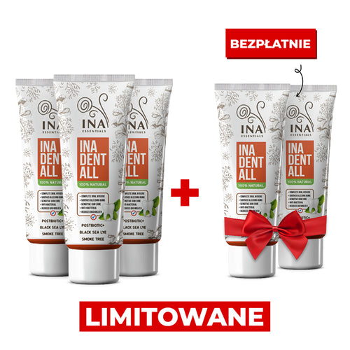Kup 3 Pasty do Zębów Ina Dent-All, a otrzymasz 2 naturalne pasty do zębów gratis