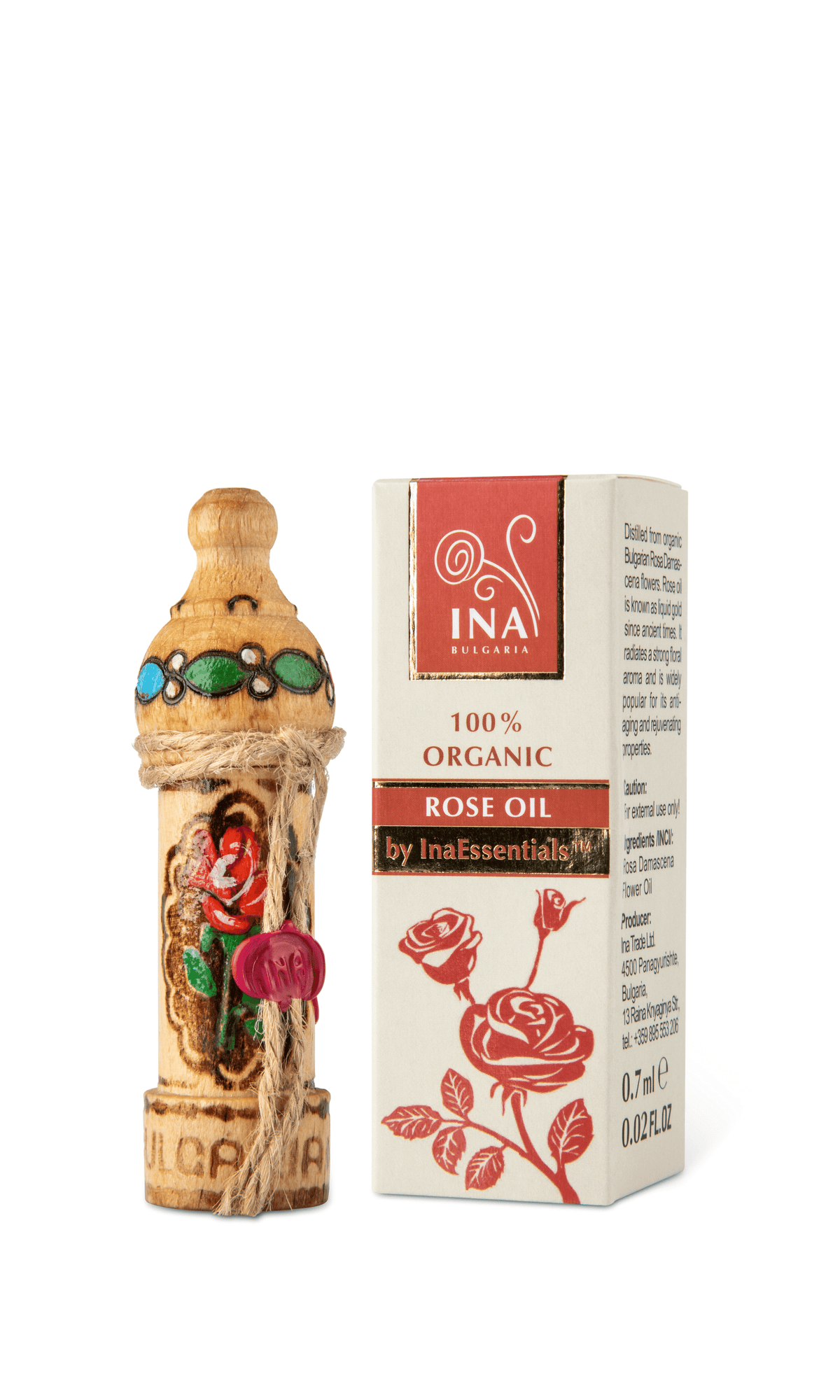 Organiczny eteryczny olejek z Róży - Rosa Damascena olejek