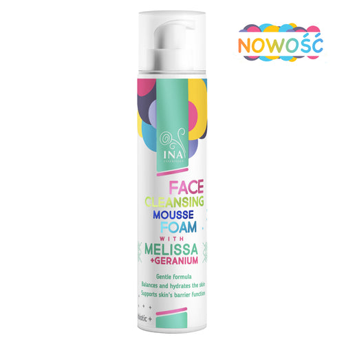 Naturalna pianka oczyszczająca do twarzy z melisą i geranium – odpowiednia dla każdego rodzaju skóry