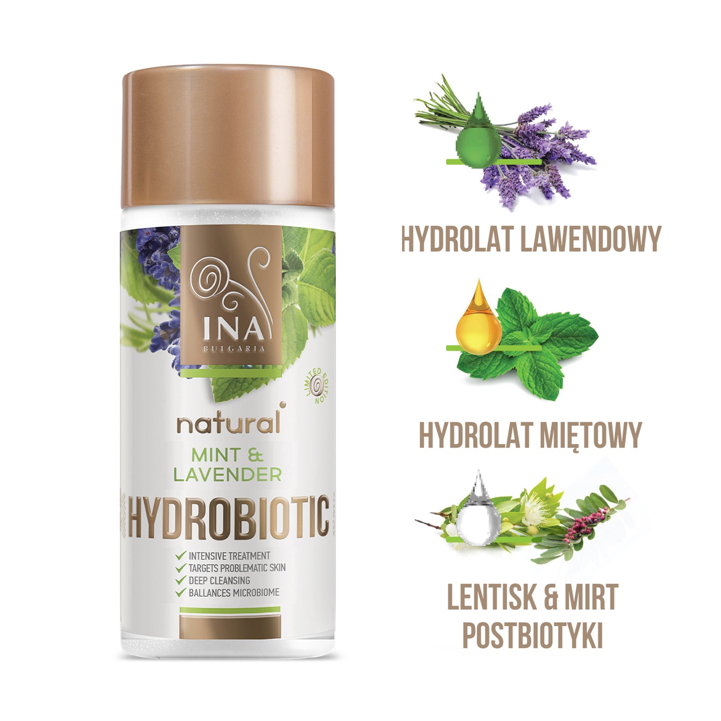 Hydrobiotic - Lawenda & Mięta - intensywna pielęgnacja skóry Trądzikowej