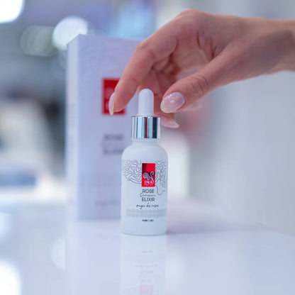 Intensywne serum przeciwstarzeniowe do twarzy z organicznym olejkiem różanym – Rose Elixir