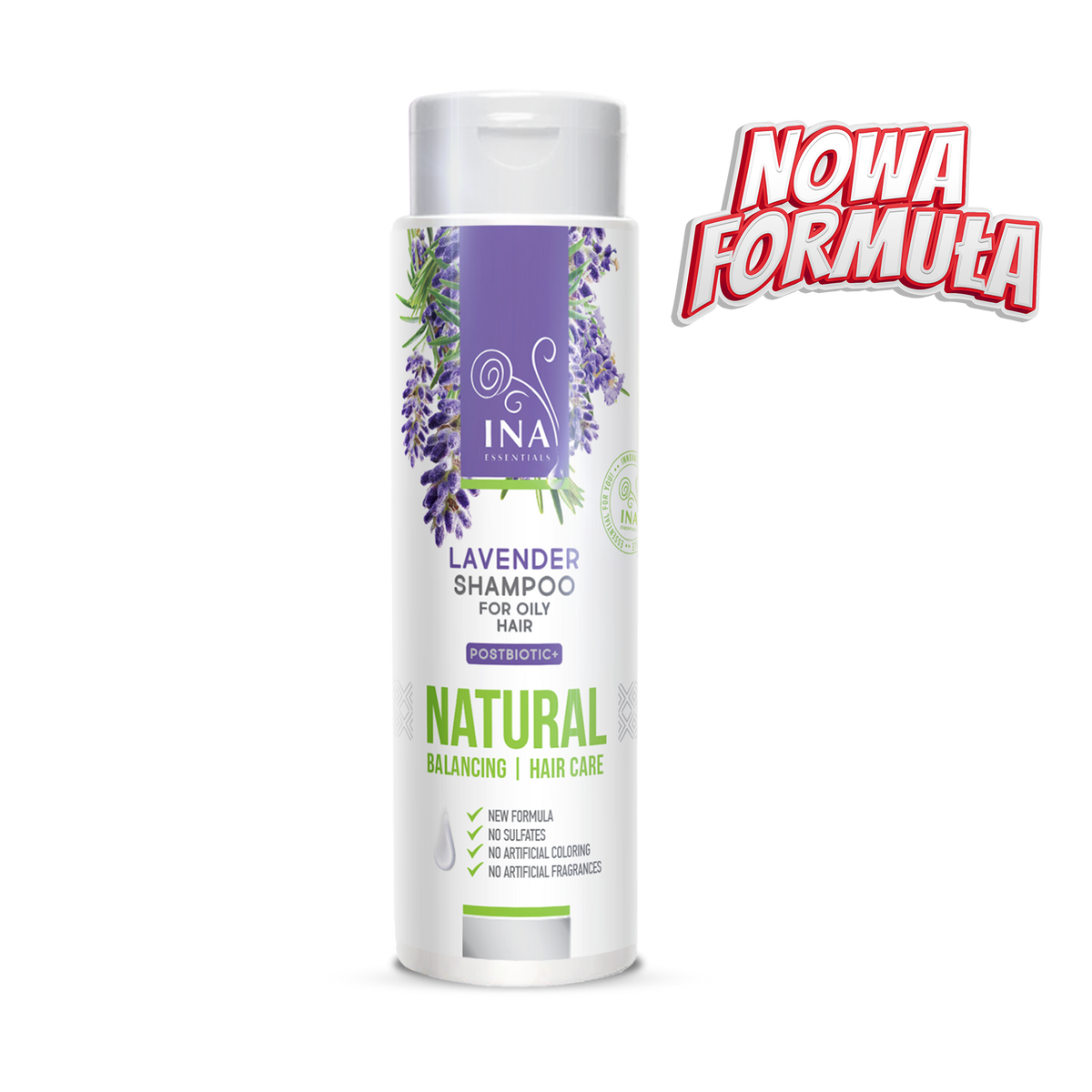Naturalny szampon lawendowy przeciw łupieżowi do przetłuszczających się włosów (200 ml) - z olejkiem lawendowym
