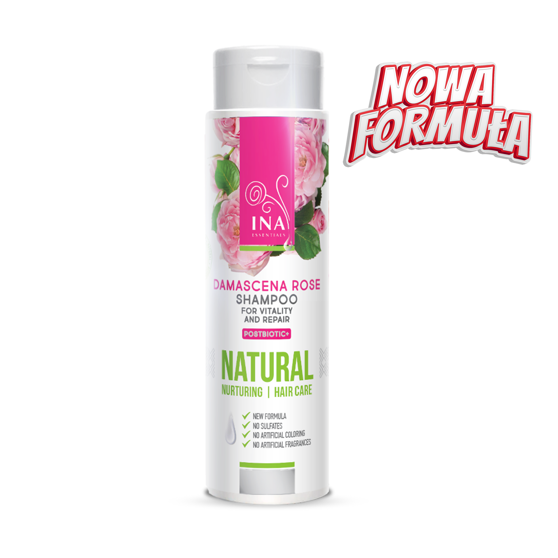 Naturalny szampon różany dla suchych i zniszczonych włosów (200 ml) - z organicznym olejkiem różanym
