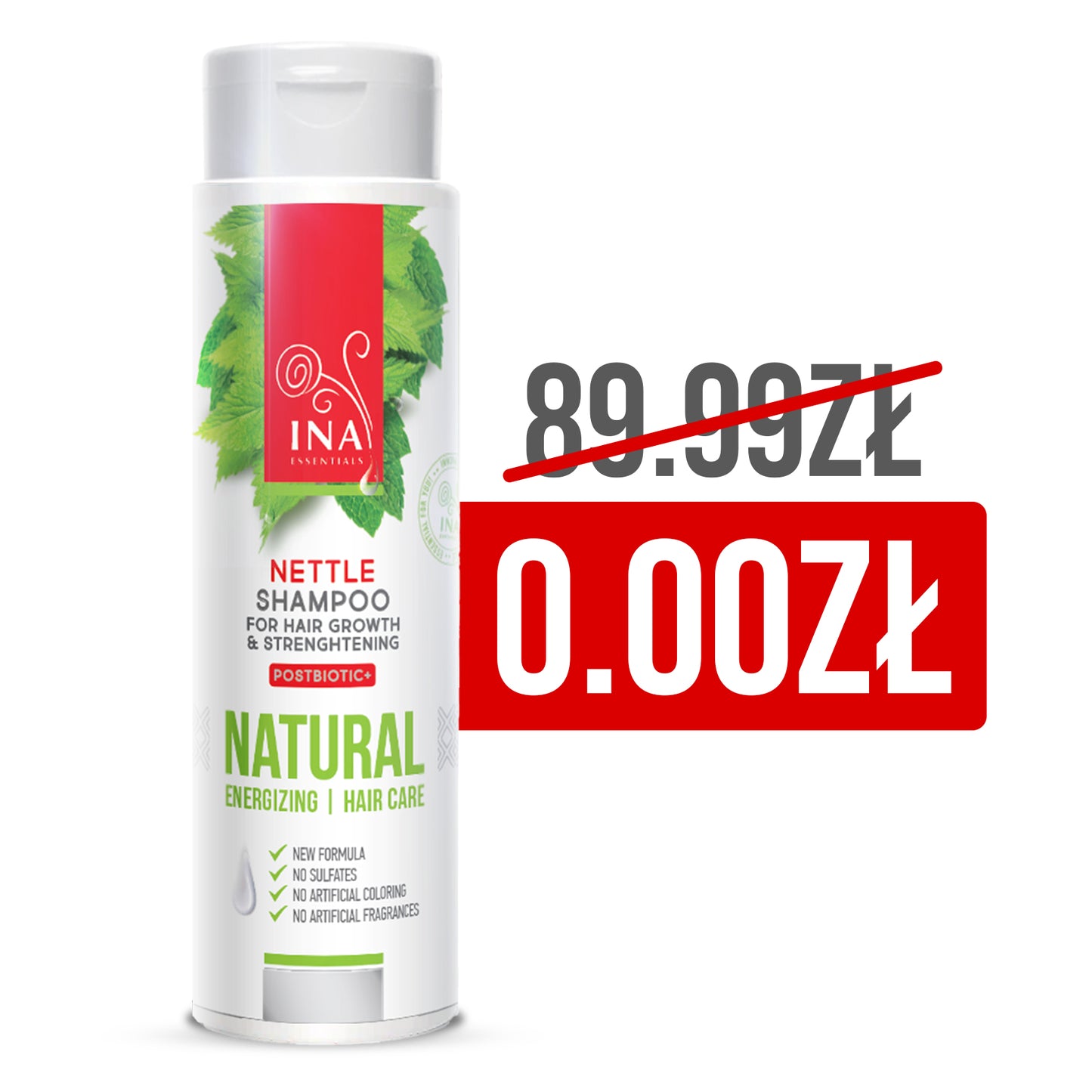 + Prezent Naturalny szampon z Dzikiej Pokrzywy - Szampon na Wypadanie włosów