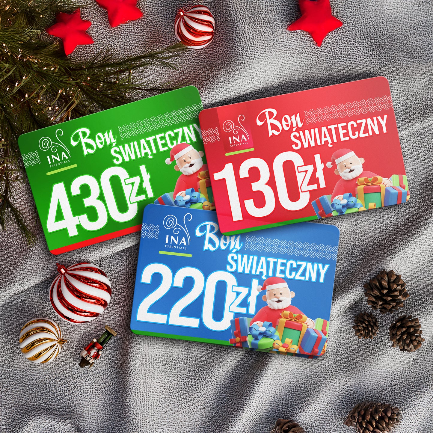 Kup voucher świąteczny o wartości 220 zł. i zapłać 179 zł. – voucher cyfrowy