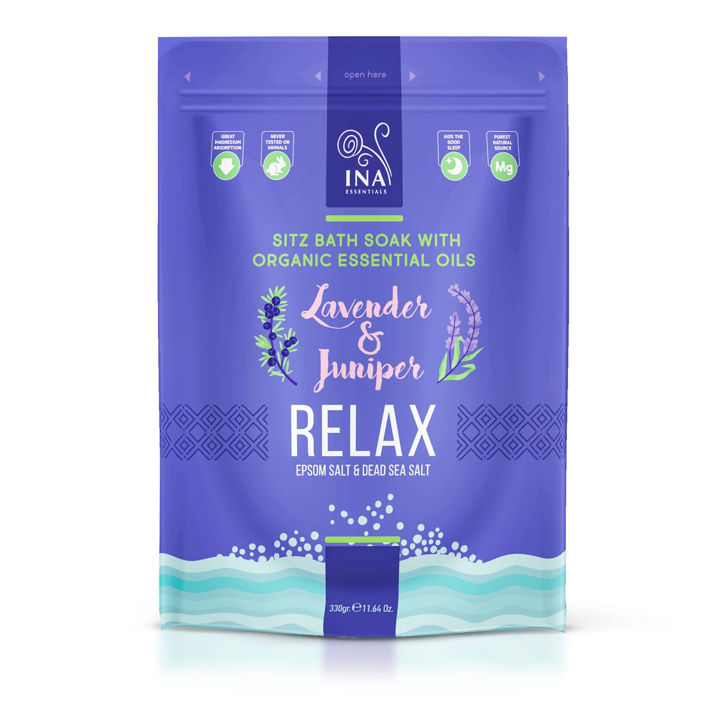 Relax - Sól do kąpieli z Lawendą i Jałowcem dla Relaksu i odprężenia