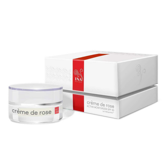 Crème de rose - Krem nawilżający do twarzy z SPF30 - silnie wzbogacony Organicznym Eterycznym Olejkiem z Róży